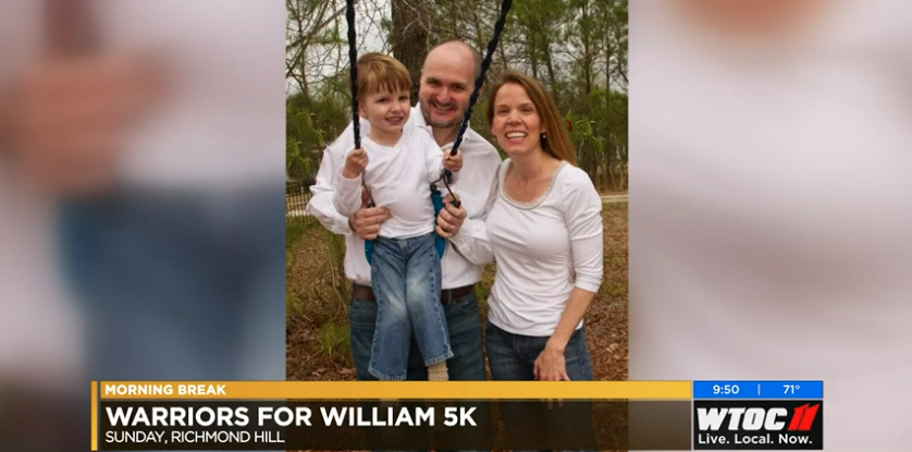 Screenshot of a snippet of one of the news stories we secured for the Warriors for William 5k.