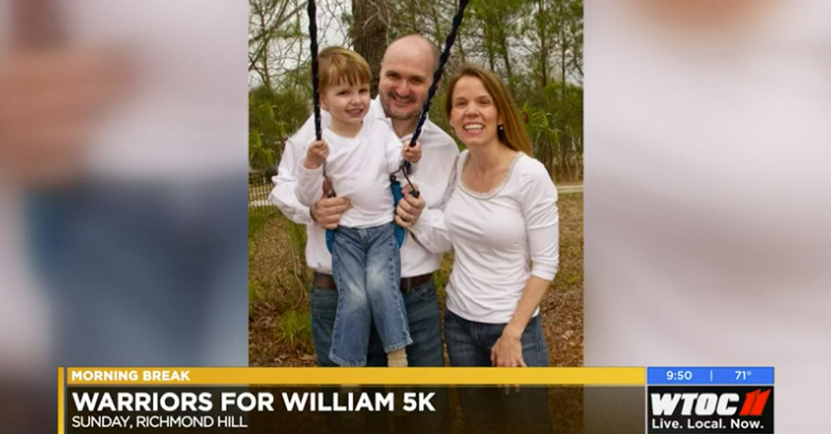 Screenshot of a snippet of one of the news stories we secured for the Warriors for William 5k.