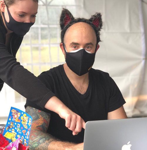 Yair Strano, CIO of Viral Solutions, coded high-tech back-end infrastructure and dressed up for Halloween at the Norcross location last October.