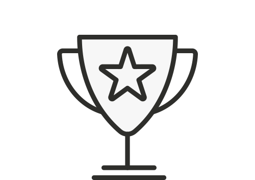 Icon of a trophy with a star.