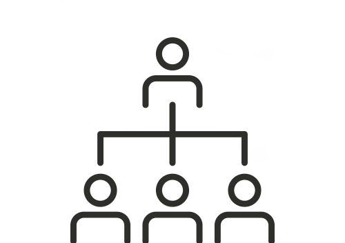 diagram of a person with links to three others