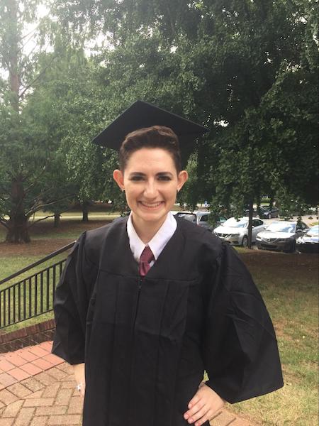 Social Media Strategist Rae Steinberg in graduation garments