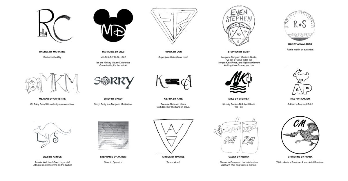 A group of logos designed by Lenzers.