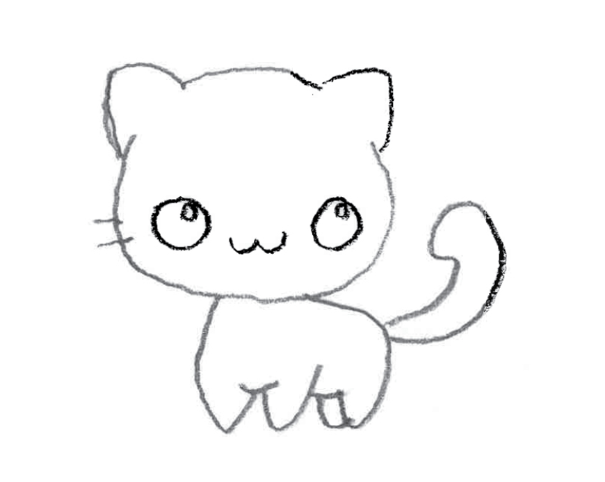 A cute illustrative cat. 