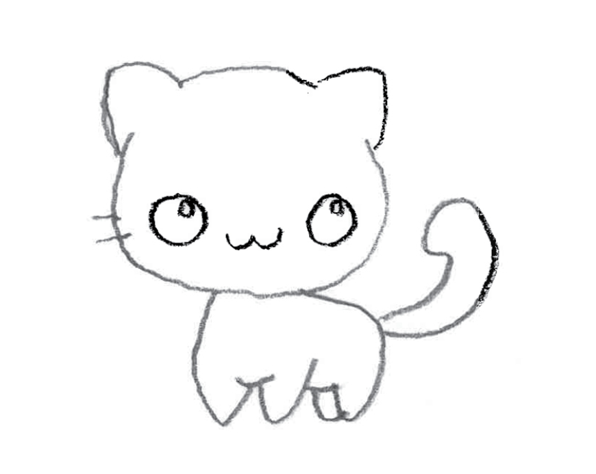 A cute illustrative cat.