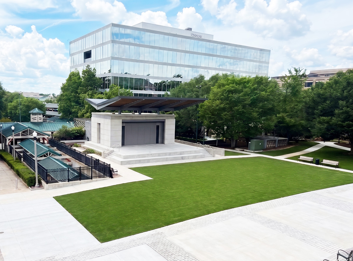 The new Decatur Square amphitheater.